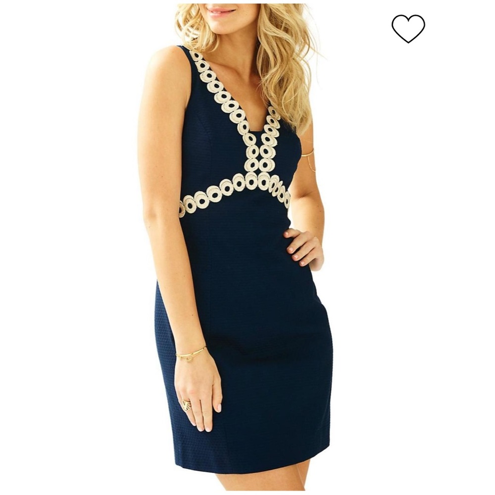 Lilly Pulitzer Esme true navy shift dress